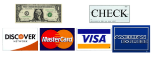 accepting credit cards check or cash