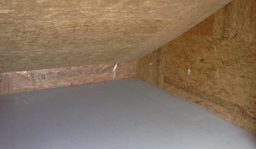 upstairs storage unit - slanted roof